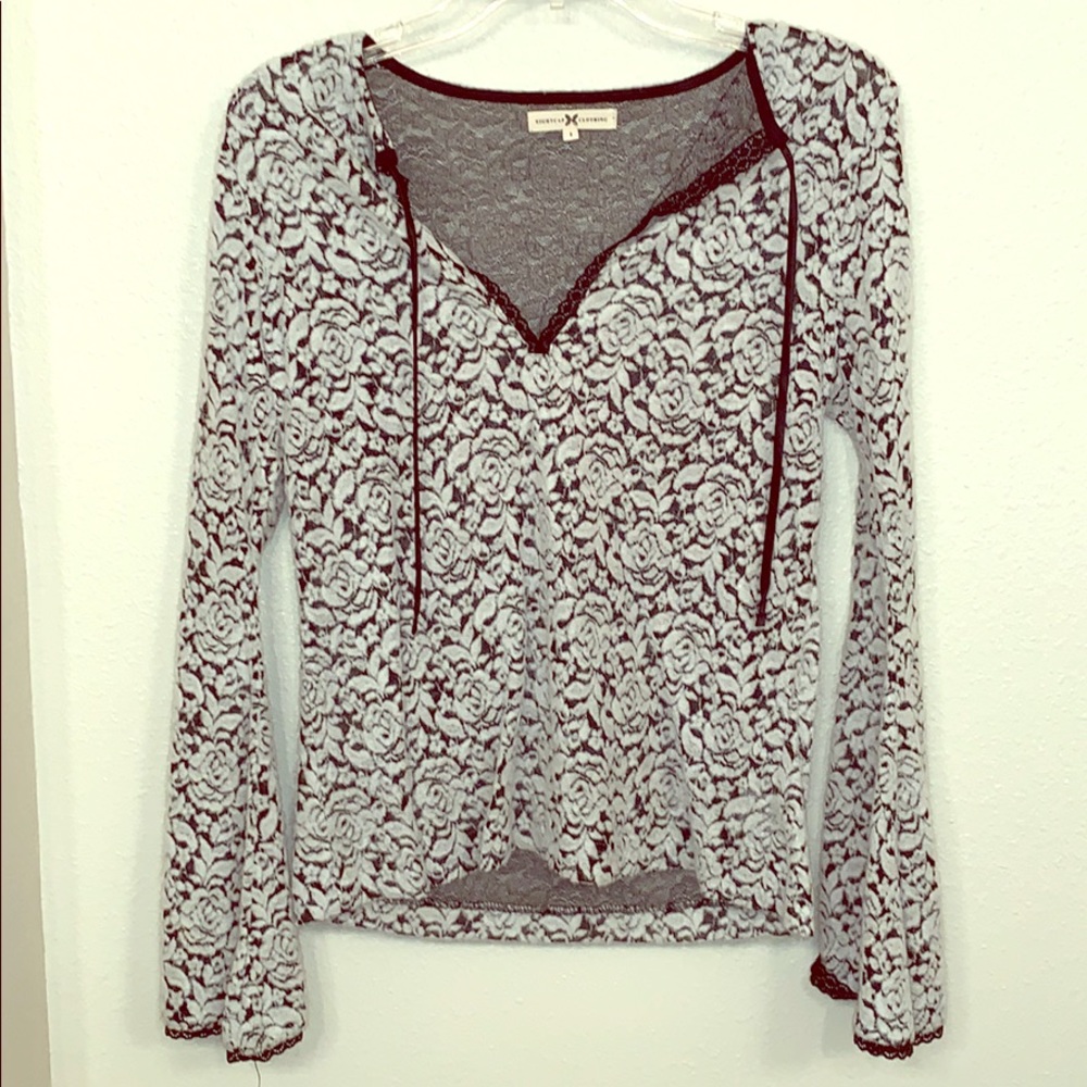 Nightcap lace knit blouse